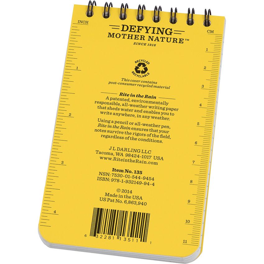 Rite in the Rain Notebook 3x5 Yellow - Rite in the Rain (image 2)