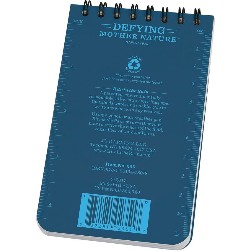 Rite in the Rain Portable Retractable Fish Ruler Blue - Rite in the Rain (image 2)