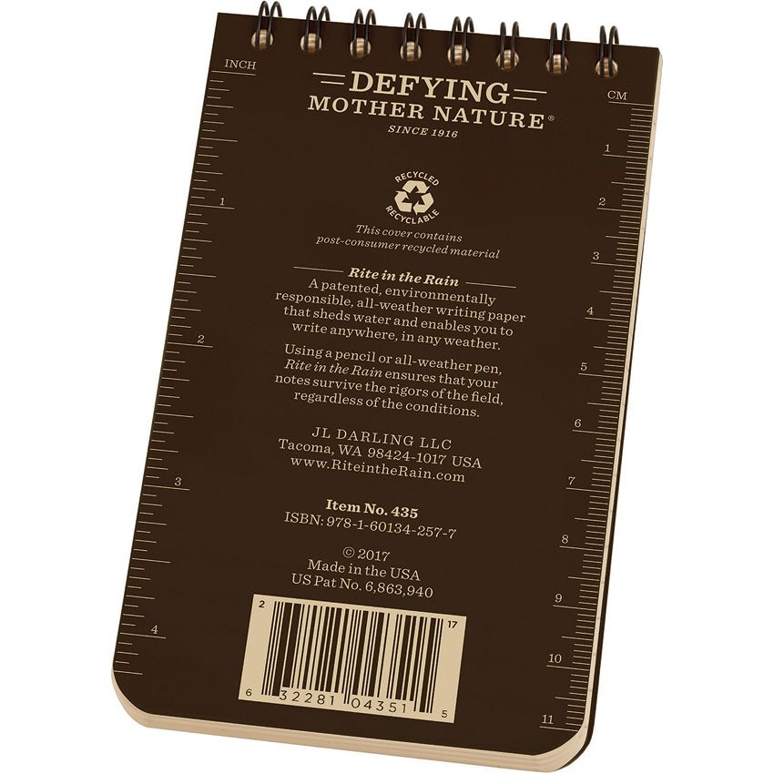 Rite in the Rain Portable Retractable Fish Ruler Brown - Rite in the Rain (image 2)