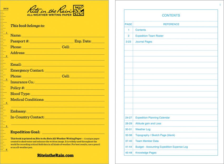 Rite in the Rain Portable Retractable Fish Ruler Yellow (Expedition - Rite in the Rain (image 5)