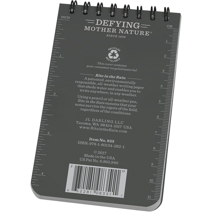 Rite in the Rain Portable Retractable Fish Ruler Gray - Rite in the Rain (image 2)