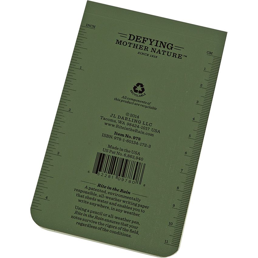Rite in the Rain Memo Notebook Green - Rite in the Rain (image 2)