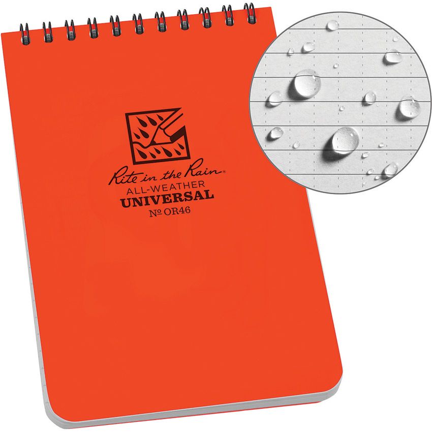 Rite in the Rain Portable Retractable Fish Ruler Orange (Notebook O - Rite in the Rain (image 3)