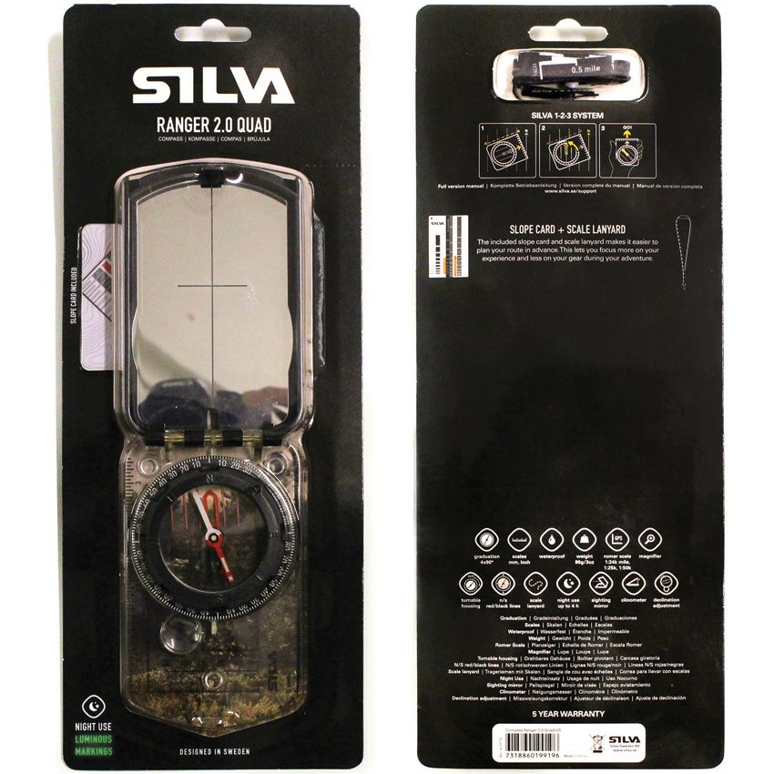 Silva Quad Compass Clear/Black/Red - Silva (image 3)