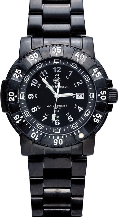 Lightweight Outdoor Watch Black and Stainless - Smith & Wesson Black Black and Stainless - Smith & Wesson