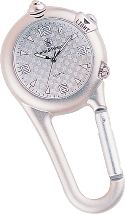 Clip-On Digital Watch Carabiner - Smith & Wesson Silver Silver - Smith & Wesson