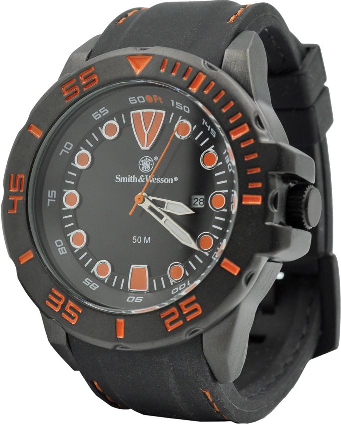 Lightweight Outdoor Watch Black and Orange - Smith & Wesson Black and Black and Orange - Smith & Wesson