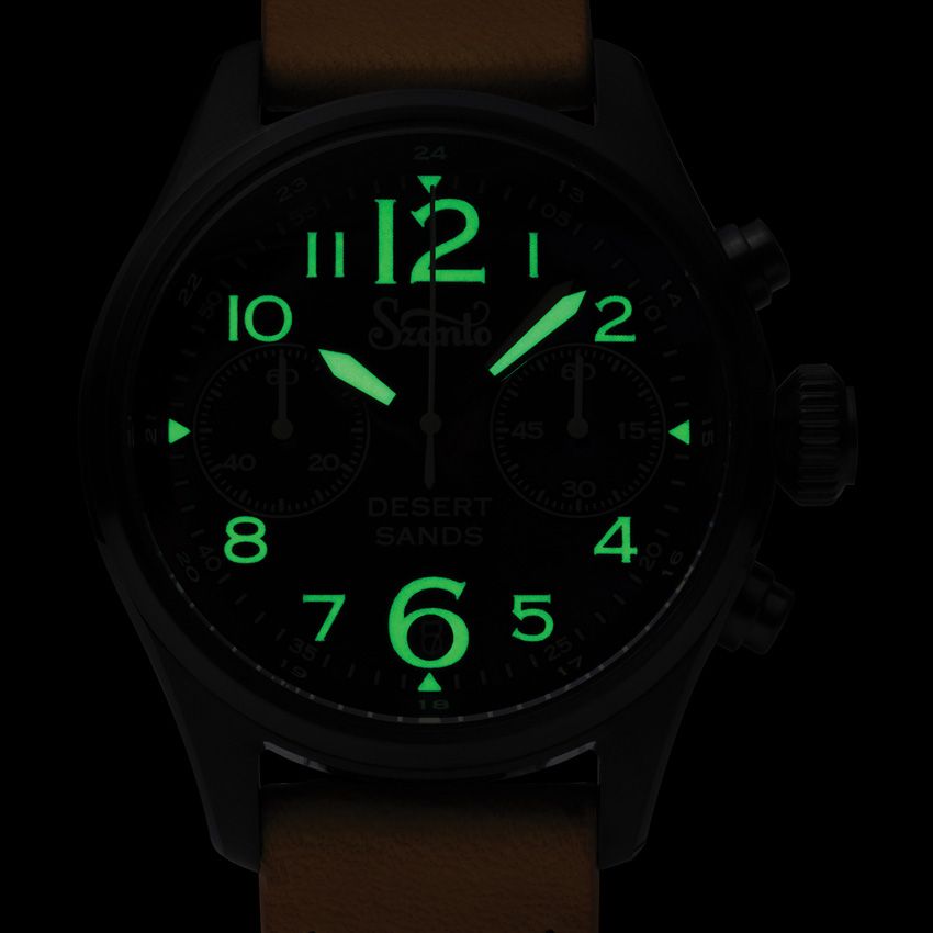 Time Concepts Lightweight Outdoor Watch Black, Tan - Time Concepts (image 5)