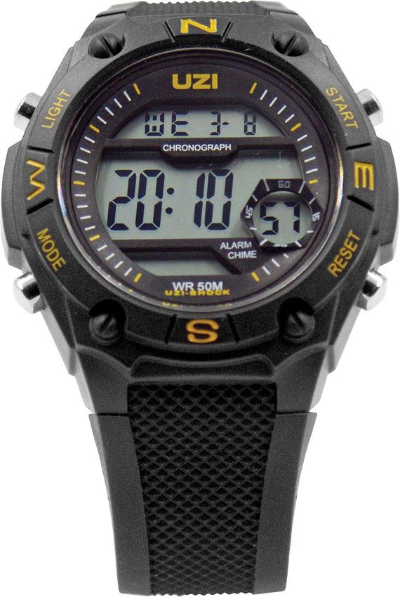 Digital Backpacker Watch Water Resistant - UZI Black with orange deta Black with orange details - UZI