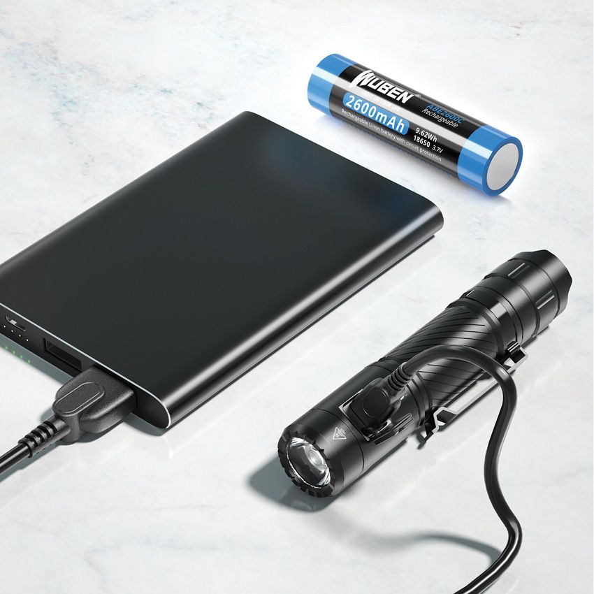 WUBEN Rechargeable LED Torch 500 Lumens Black - WUBEN (image 5)