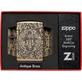 Zippo Benedict Design Antique Brass - Zippo (image 3)