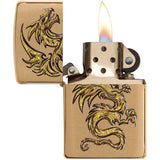 Zippo Dragon Lighter Brushed Brass - Zippo (image 2)