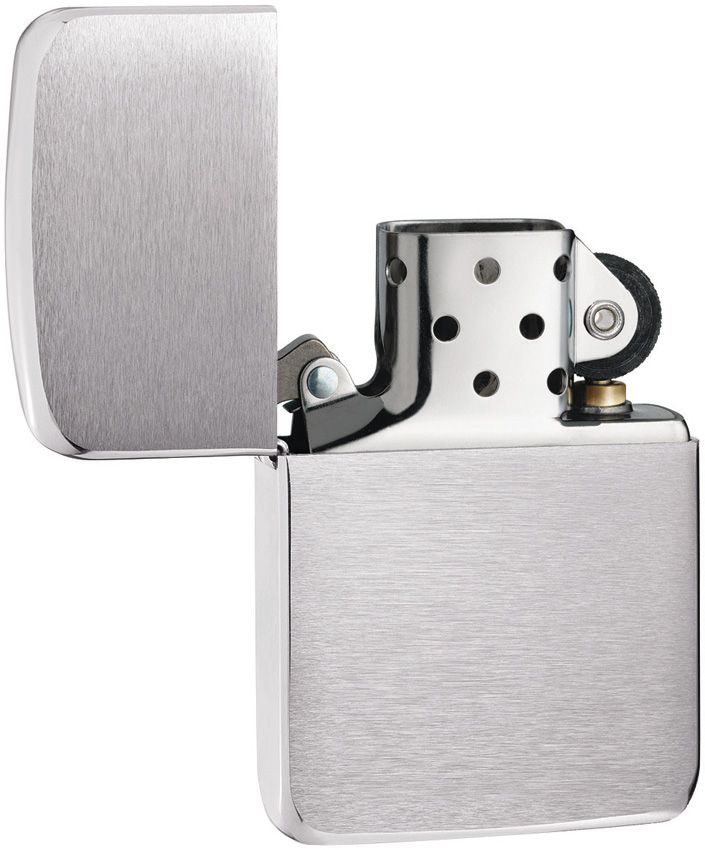 Zippo-Style Lighter Bronze - Zippo Brushed Chrome Brushed Chrome - Zippo