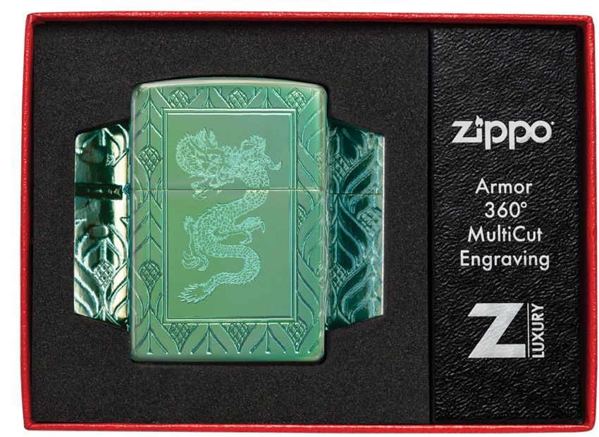 Zippo Dragon Design High Polish Green - Zippo (image 4)