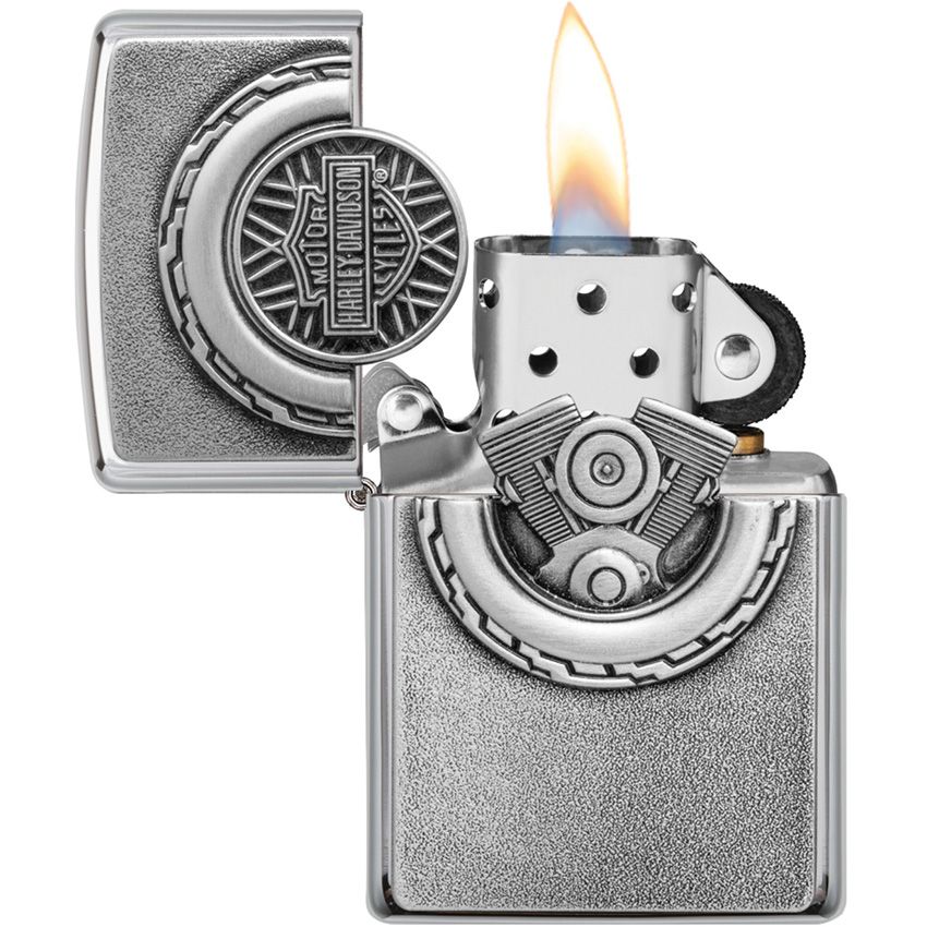 Zippo-Style Lighter Bronze Street Chrome (Harley-Davidson Des - Zippo (image 2)