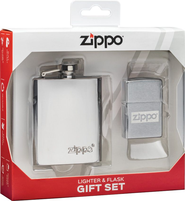 Zippo-Style Lighter Bronze - Zippo Brushed Chrome Brushed Chrome - Zippo