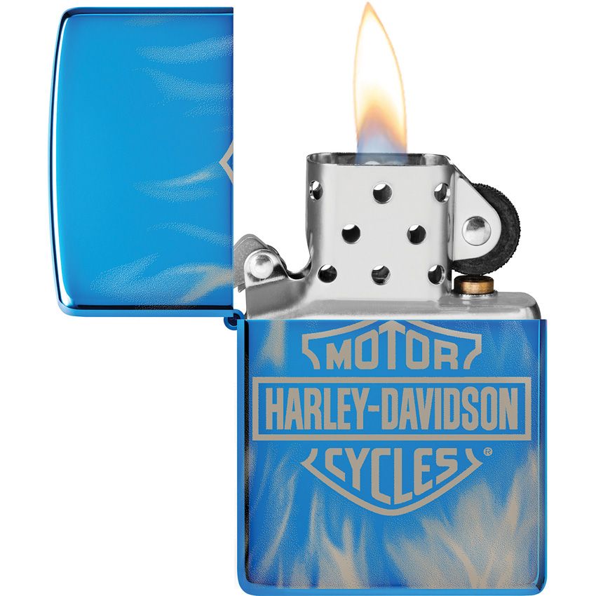 Zippo Fire Lighter High Polish Blue - Zippo (image 3)