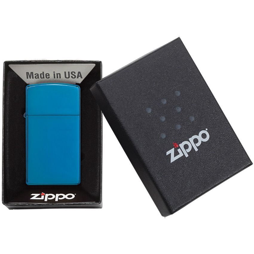 Zippo Blue Lighter High Polish Blue - Zippo (image 3)