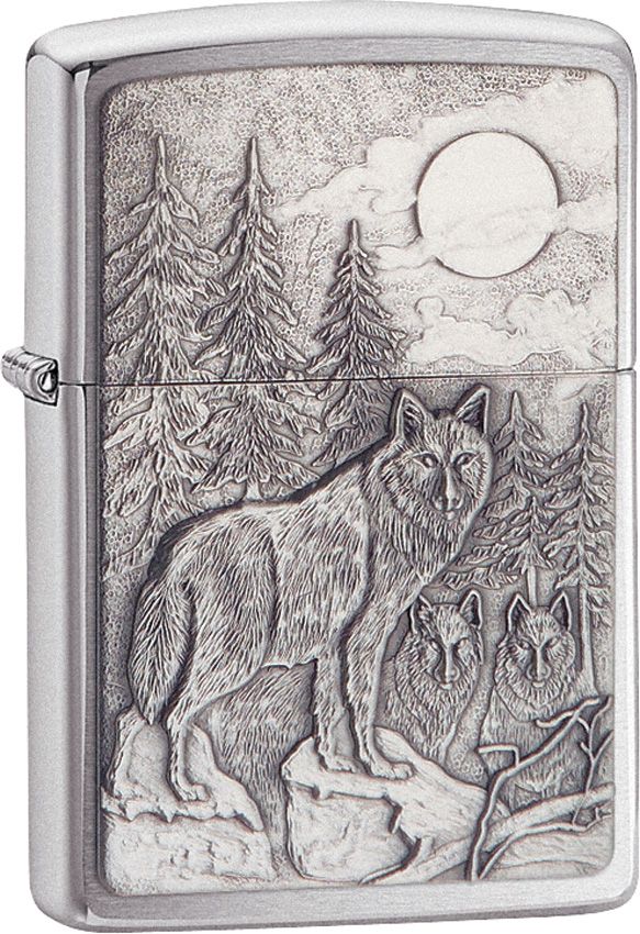 Zippo-Style Lighter Bronze - Zippo Brushed Chrome Brushed Chrome - Zippo