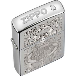 Zippo-Style Lighter Bronze High Polish Chrome (American Class - Zippo (image 2)