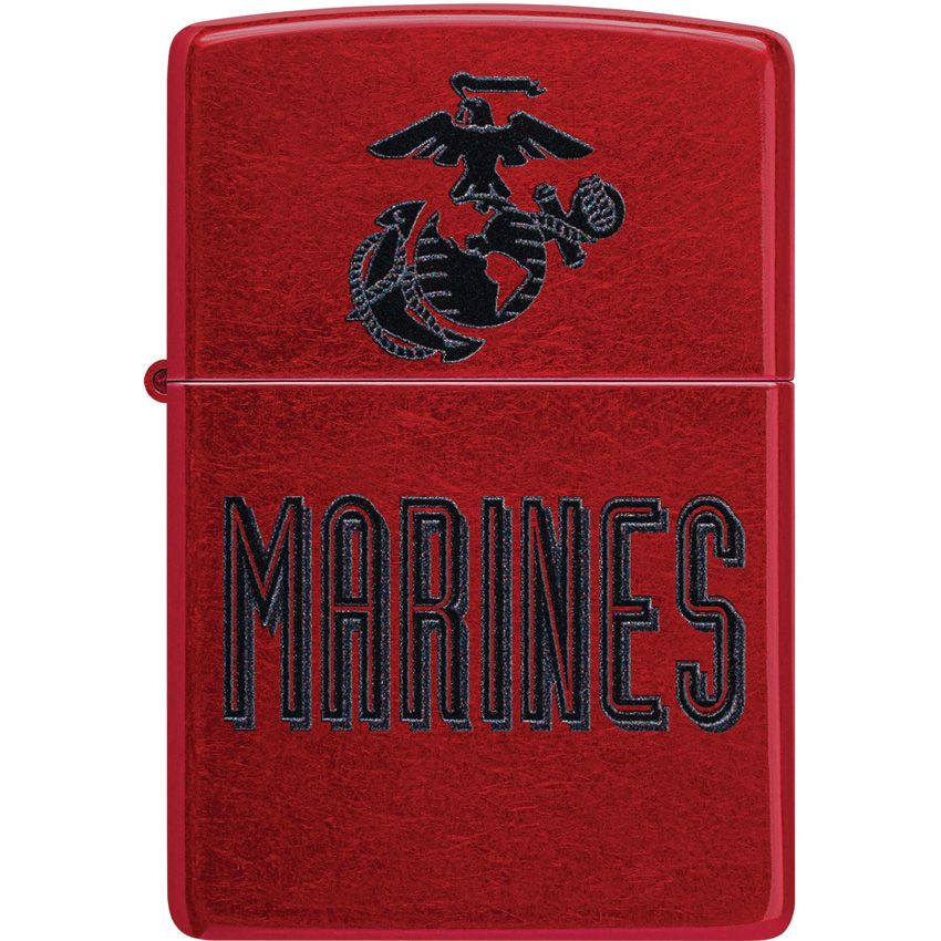Zippo USMC Lighter Candy Apple Red - Zippo (image 2)