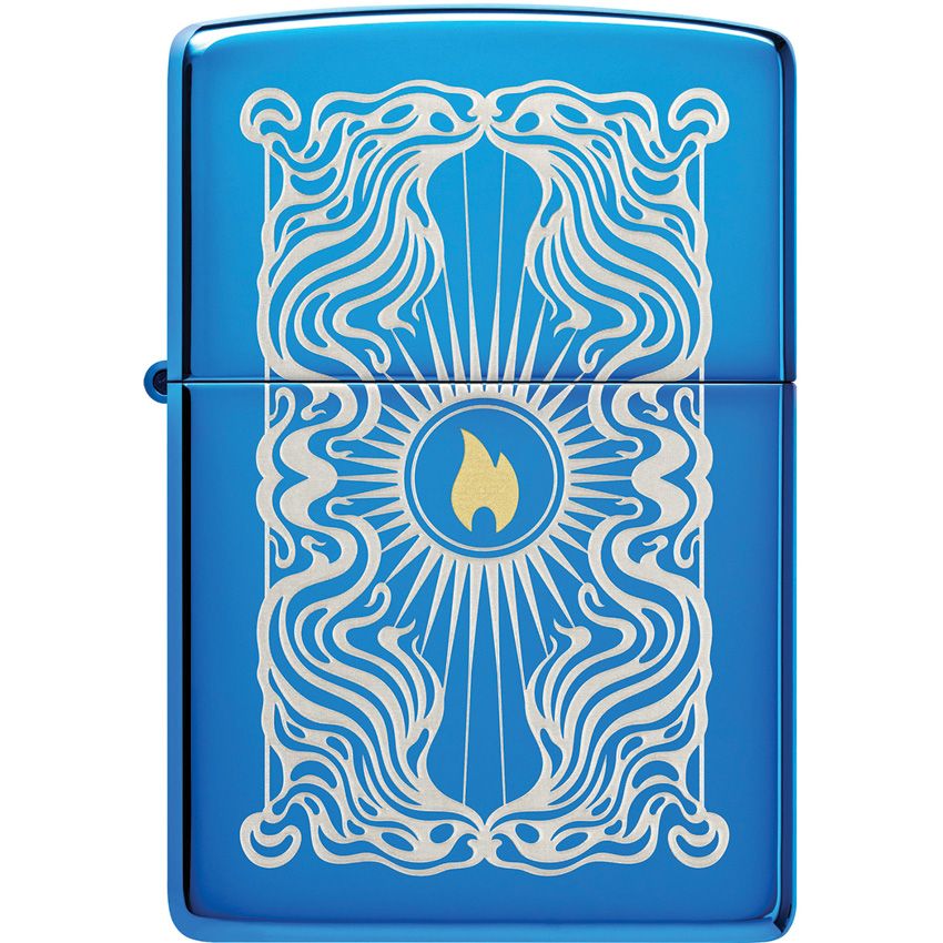 Zippo Flame Lighter High Polish Blue - Zippo (image 2)