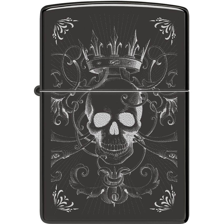 Zippo Skull Lighter High Polish Black Ice - Zippo (image 2)