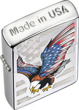 Zippo Eagle Flag High Polish Chrome - Zippo (image 2)