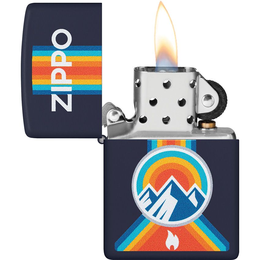 Zippo Logo Lighter Navy Matte - Zippo (image 3)