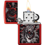 Zippo Tiger Lighter Metallic Red - Zippo (image 3)