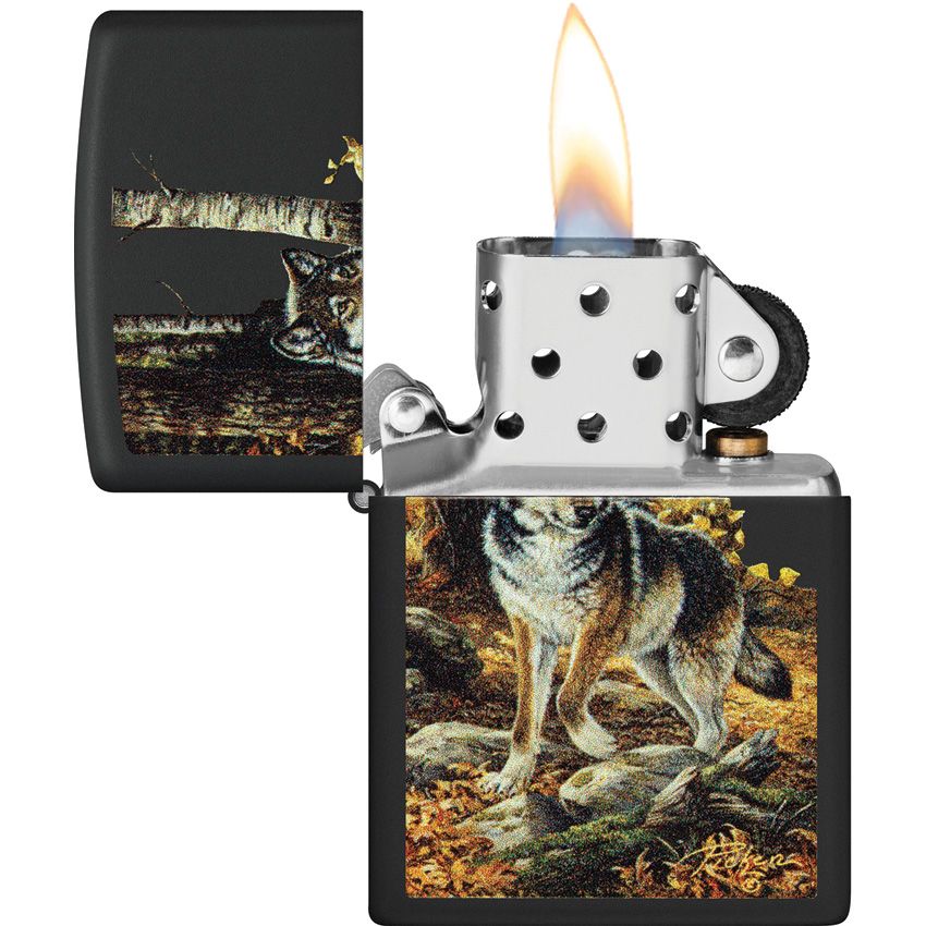 Zippo Wolf Lighter Black Matte - Zippo (image 3)
