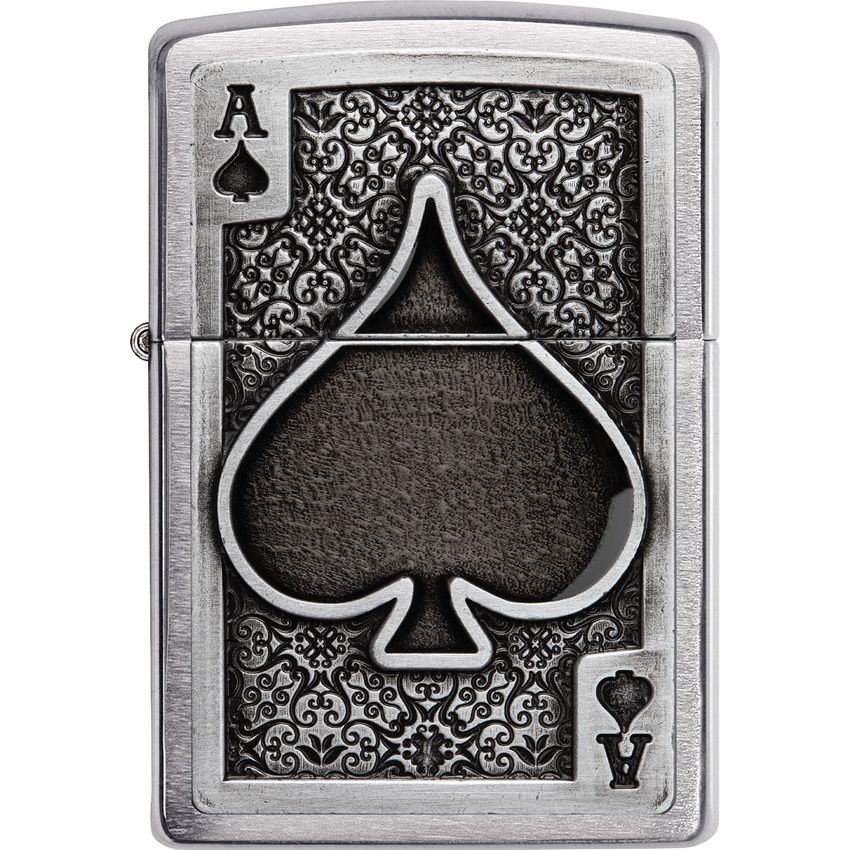 Zippo Emblem Lighter Brushed Chrome (2) - Zippo (image 2)