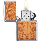Zippo Decorative Lighter Cherry wood, Brushed Chrome - Zippo (image 4)