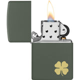 Zippo Clover Lighter Green Matte - Zippo (image 2)