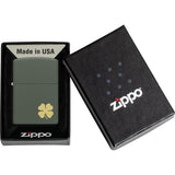 Zippo Clover Lighter Green Matte - Zippo (image 3)