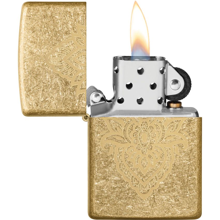 Zippo Design Lighter Tumbled Brass - Zippo (image 2)