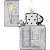 Zippo Design Lighter Brushed Chrome (2) - Zippo (image 2)