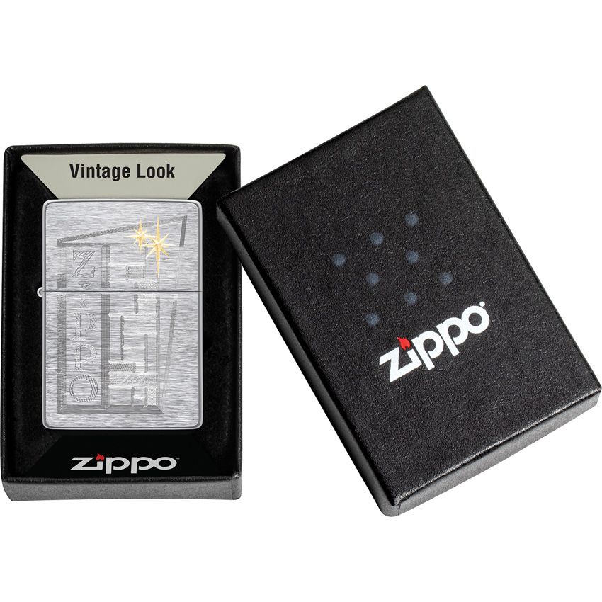 Zippo Design Lighter Brushed Chrome (2) - Zippo (image 3)