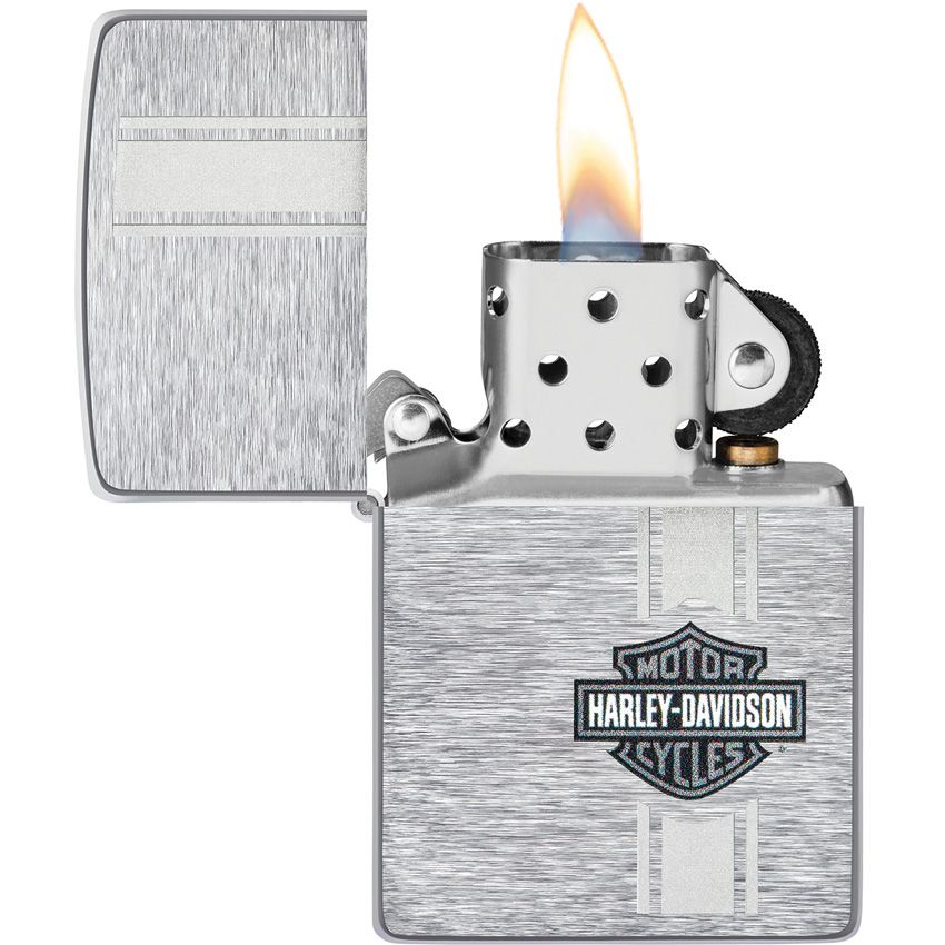 Zippo-Style Lighter Bronze Brushed Chrome (Harley-Davidson De - Zippo (image 2)