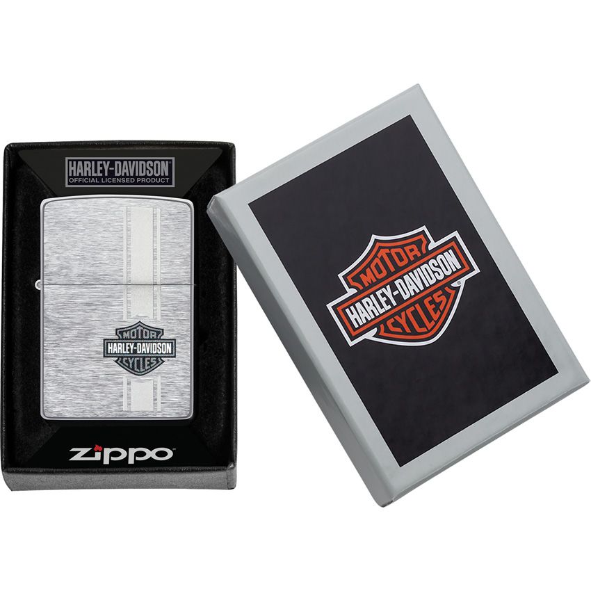 Zippo-Style Lighter Bronze Brushed Chrome (Harley-Davidson De - Zippo (image 3)