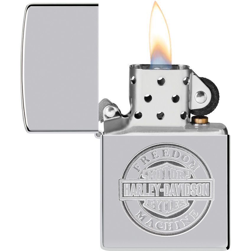 Zippo-Style Lighter Bronze High Polish Chrome (Harley-Davidso - Zippo (image 2)
