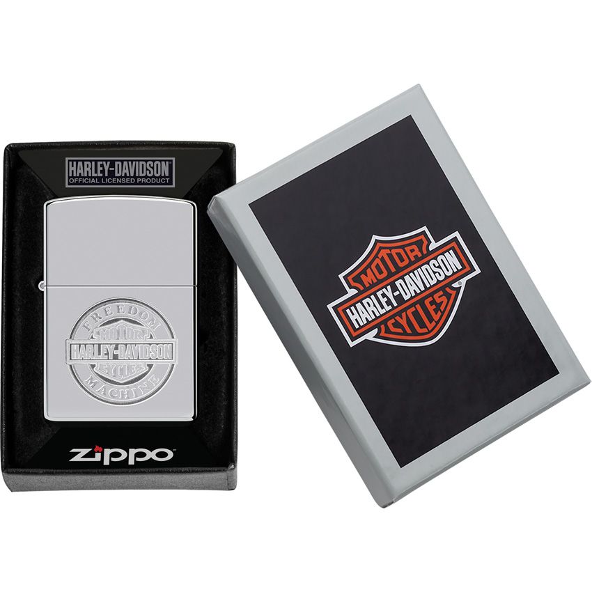 Zippo-Style Lighter Bronze High Polish Chrome (Harley-Davidso - Zippo (image 3)