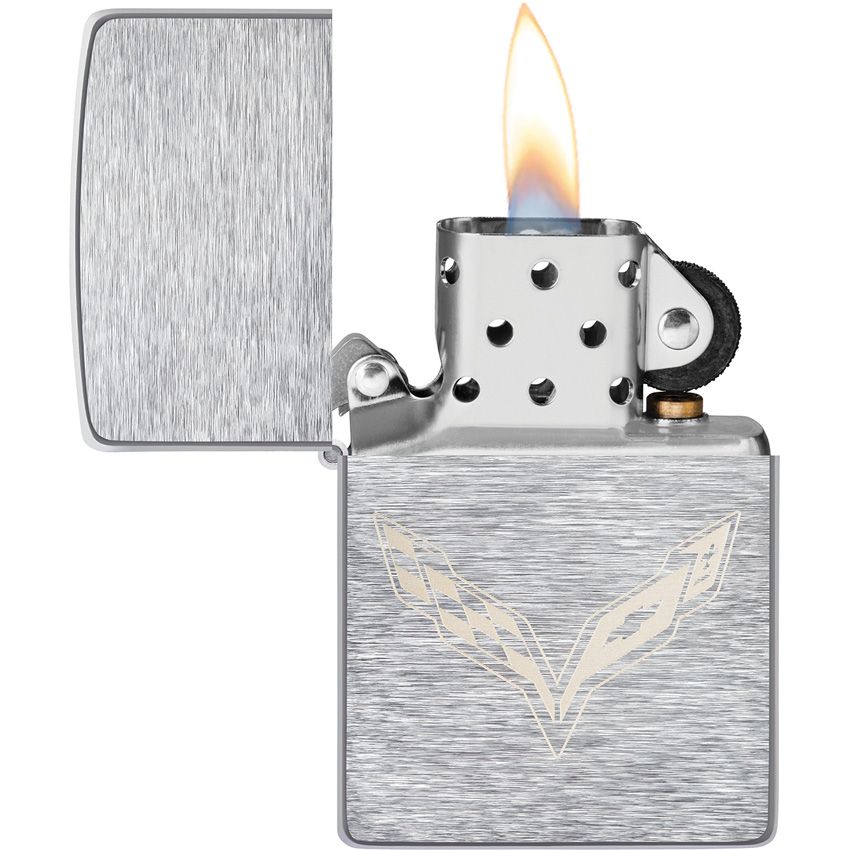 Zippo Corvette Lighter Brushed Chrome - Zippo (image 2)