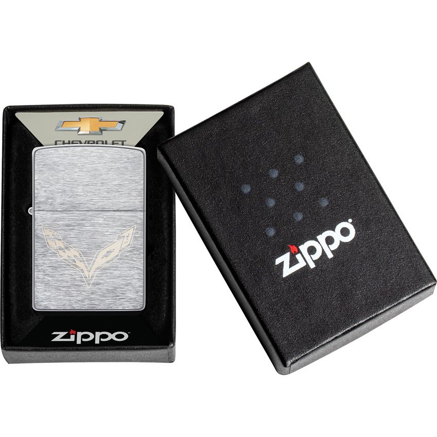 Zippo Corvette Lighter Brushed Chrome - Zippo (image 3)