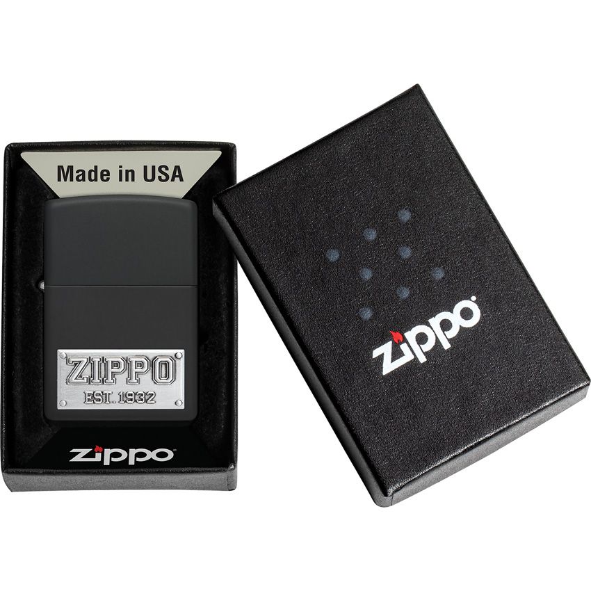 Zippo Emblem Lighter Black Matte (3) - Zippo (image 4)