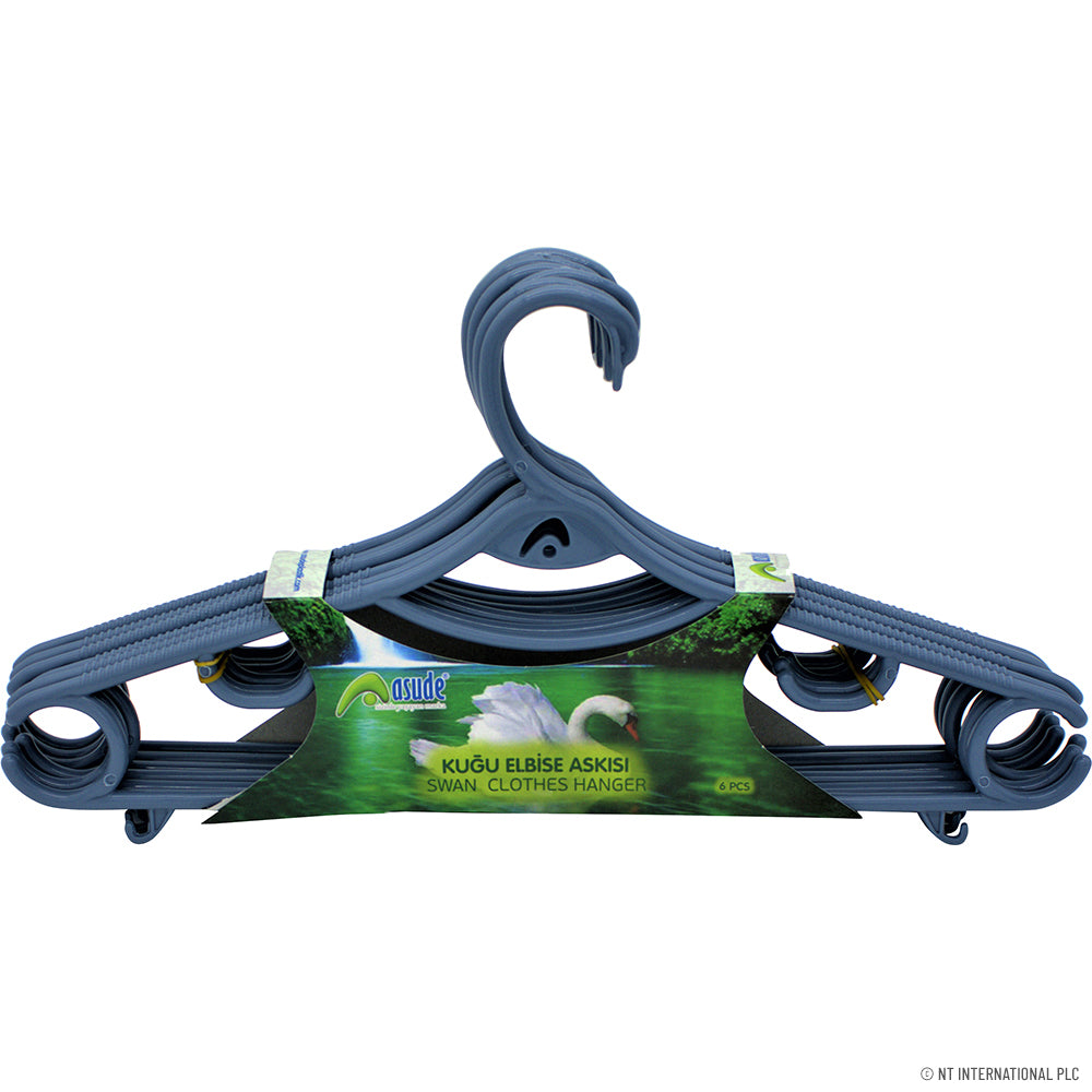 6pc Swan Clothes Hanger - Crystal