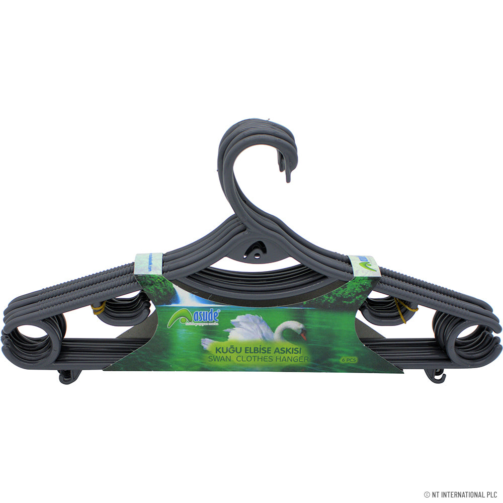 6pc Swan Clothes Hanger - Crystal