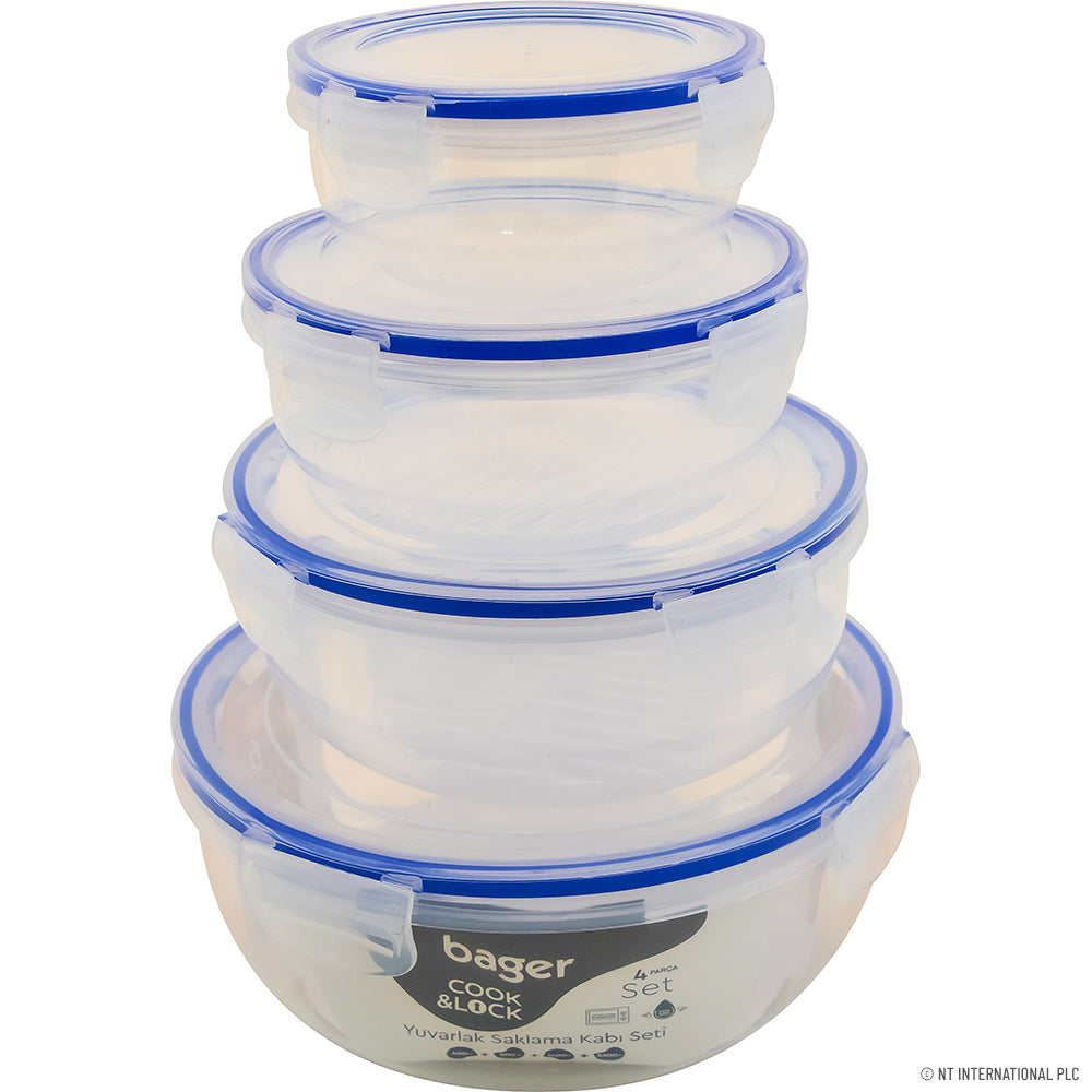 4pc Sealed Container - Round