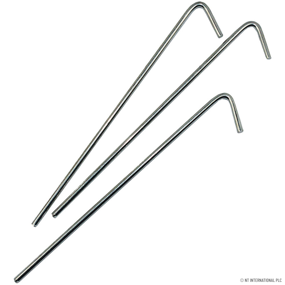 100 Pk - 7” Steel Roundwire Peg -Silver