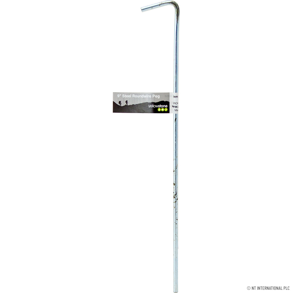 100 Pk - 9” Steel Roundwire Peg -Silver